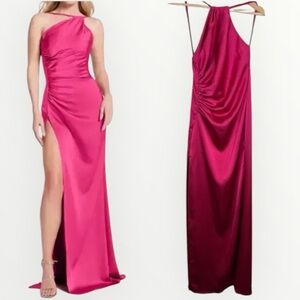 Katie May Magenta One-Shoulder Dress